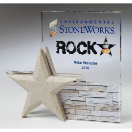Small Clear Sky Acrylic Award with Logo  Small Clear Sky Acrylic Award with Logo