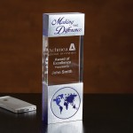 Laser-etched Making the Difference Tower Award