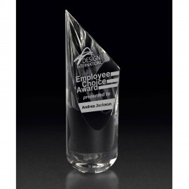 Customized Crystal Pillar Award 6" Quasar