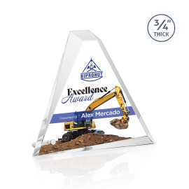 VividPrint Award - Mosaic Triangle/Silver 8" Wide with Logo