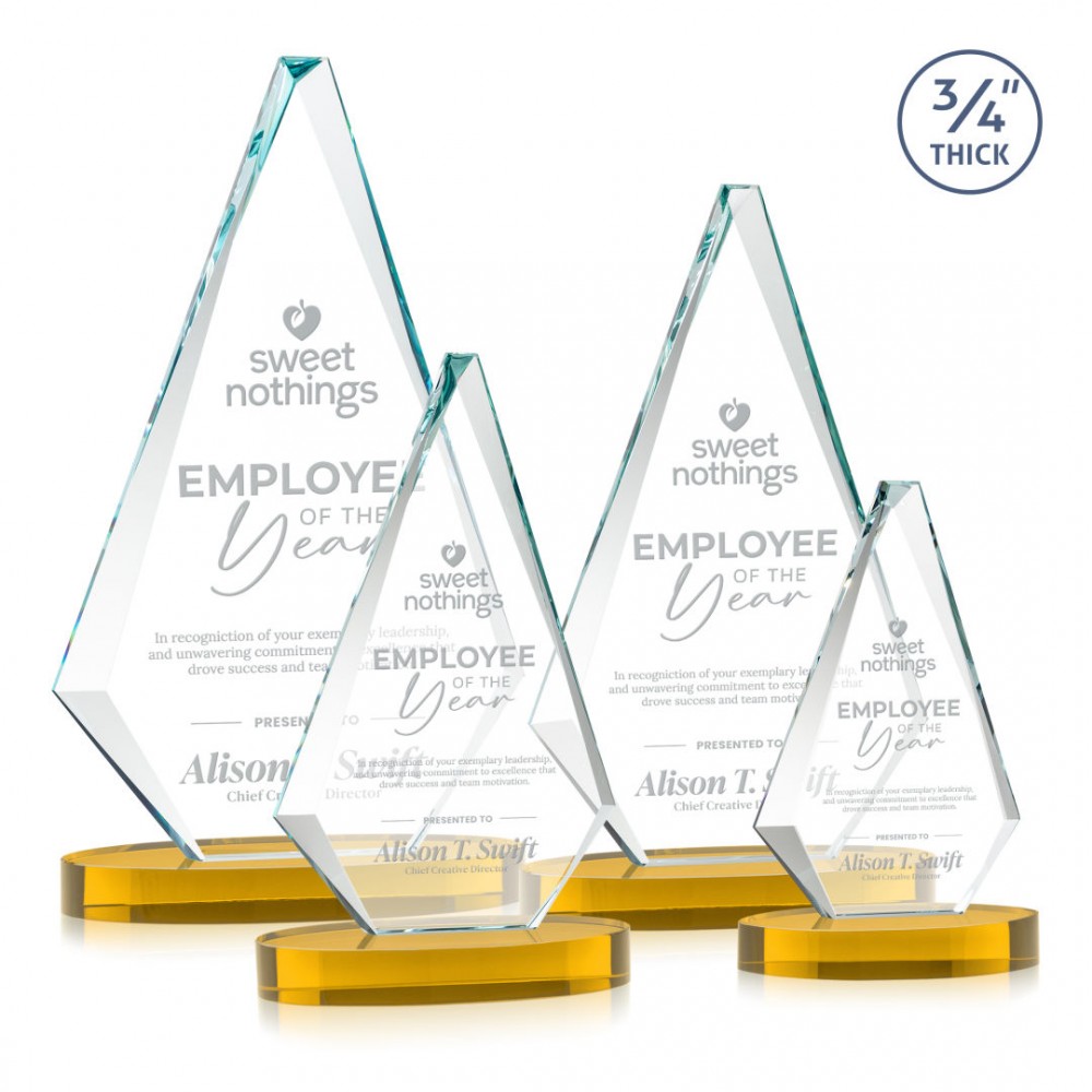 Windsor Award on Alberton Base - Amber with Logo