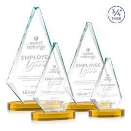 Windsor Award on Alberton Base - Amber with Logo