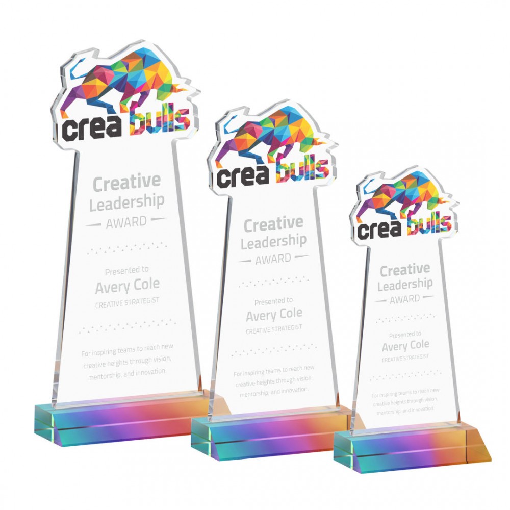 Logo Branded EdgeCraft Tapered Award on Mitered - Prismatic (via Ocean)