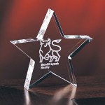 5" Baby Star Crystal Star Award with Logo