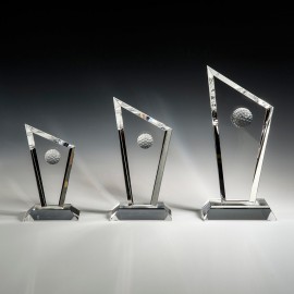 9" Willow Creek Crystal Golf Award Custom Etched