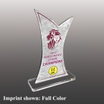 Large Fish Tail Shaped Full Color Acrylic Award with Logo