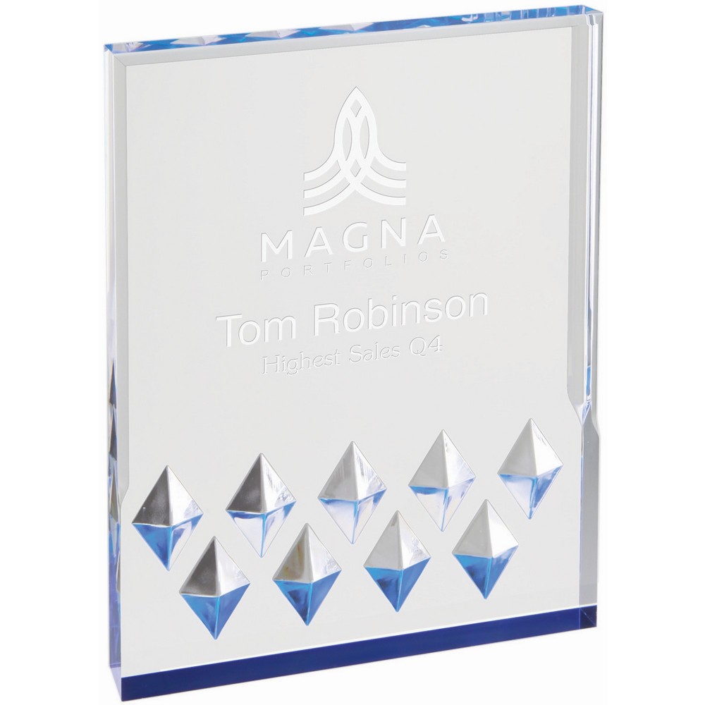 4" x 6" Blue Diamond Mirage Acrylic Laser-etched 4" x 6" Blue Diamond Mirage Acrylic Laser-etched