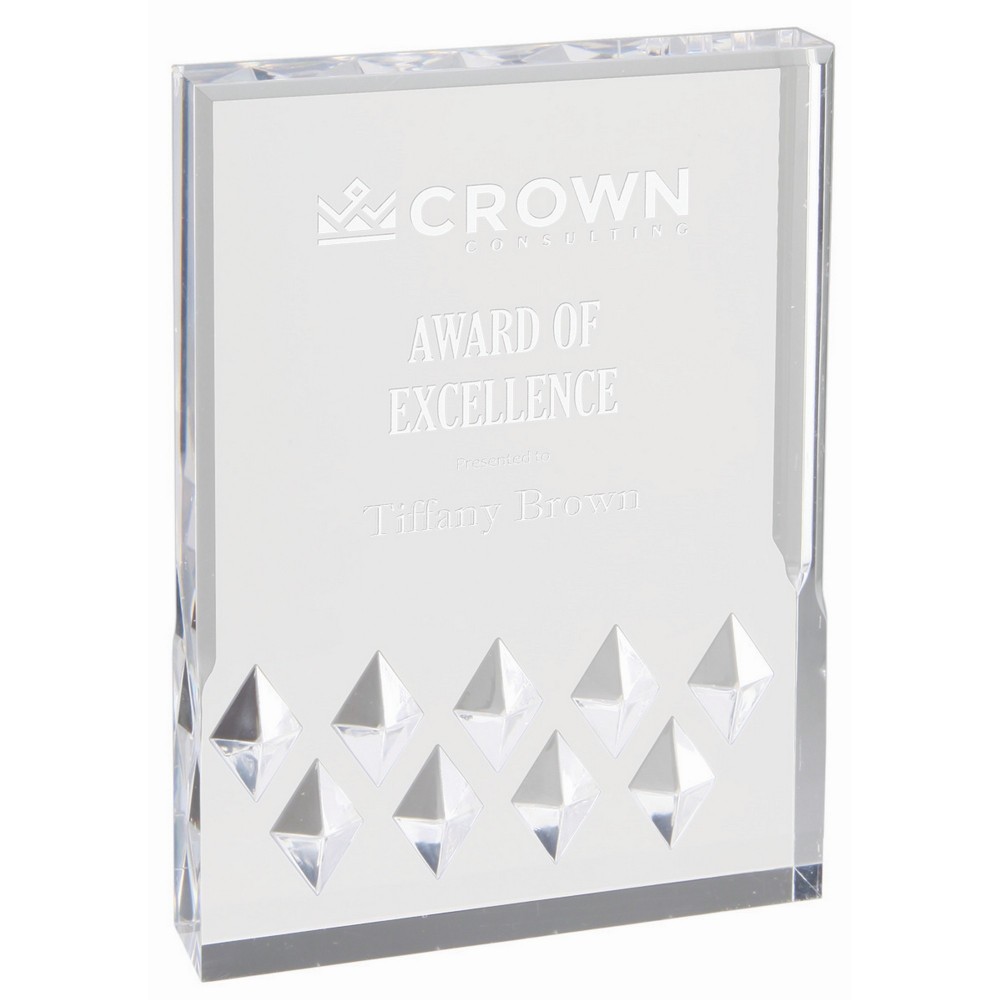 Custom Etched 5" x 7" Silver Diamond Mirage Acrylic Custom Etched 5" x 7" Silver Diamond Mirage Acrylic