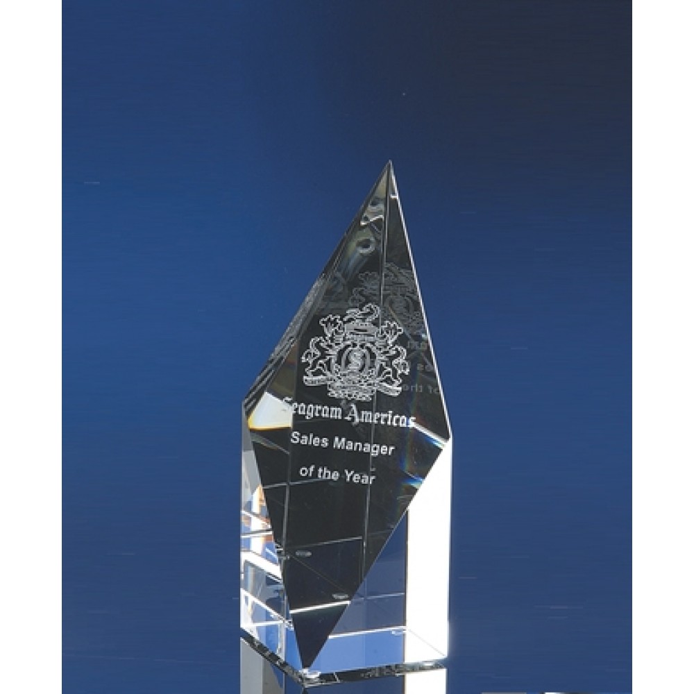 Optimaxx Diamond Spire Award (8") with Logo