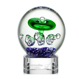 Aquarius Award on Paragon Clear - 6" Diam with Logo