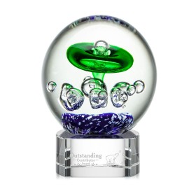 Aquarius Award on Paragon Clear - 6" Diam with Logo  Aquarius Award on Paragon Clear - 6" Diam with Logo
