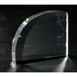 4 1/4" Keystone Crystal Award with Logo