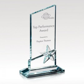 Star Dust Glass Award 10" with Logo