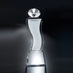 13" Esmeralda Crystal Diamond Award with Logo