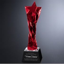 Custom Twisted Star Ruby Award 11"