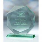 Diamond Glass Award - 8.5 " with Logo