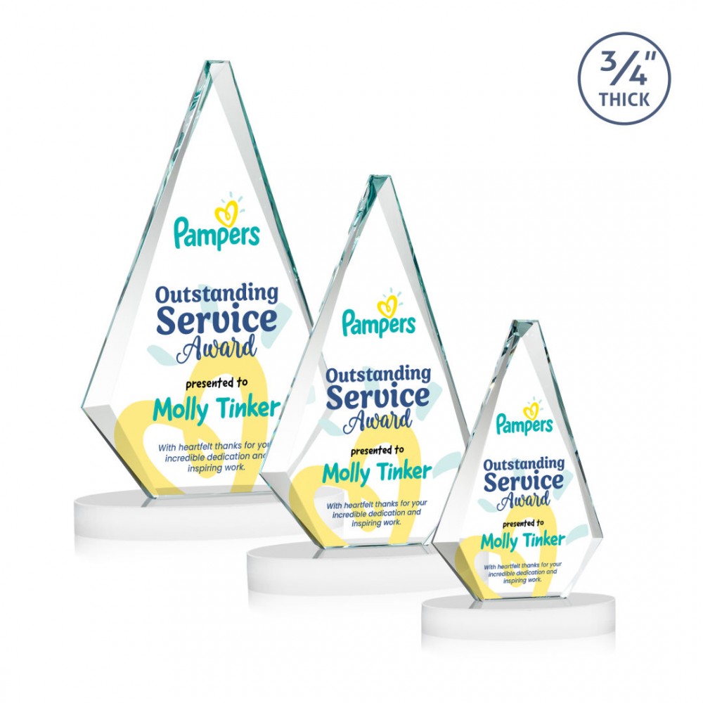 Customized Windsor VividPrint Award on Alberton Base - White Customized Windsor VividPrint Award on Alberton Base - White