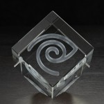 Extra Large Jewel Cube 3D Crystal Award with Logo