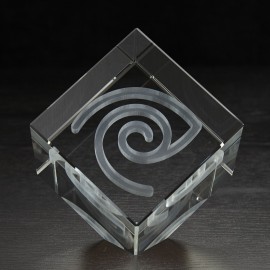 Extra Large Jewel Cube 3D Crystal Award with Logo