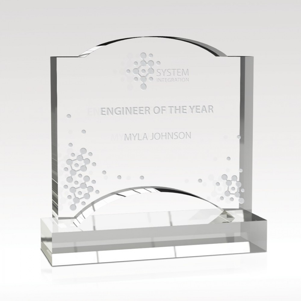 Logo Branded Crystal Arch Award 6" Logo Branded Crystal Arch Award 6"