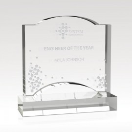 Logo Branded Crystal Arch Award 6"  Logo Branded Crystal Arch Award 6"