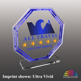 Small Octagon Shaped Ultra Vivid Acrylic Award with Logo  Small Octagon Shaped Ultra Vivid Acrylic Award with Logo
