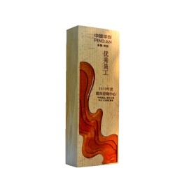 Custom Engraving Wooden Stand Creative Award with Logo