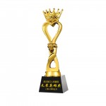 Creative Crown Of Glory Resin Trophy Golden Award with Logo