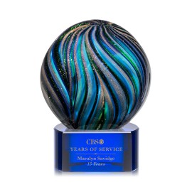 Customized Malton Award on Paragon Blue - 4" Diam