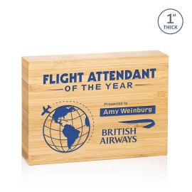 Custom Auckland Award - Bamboo/One Color 5"x7"