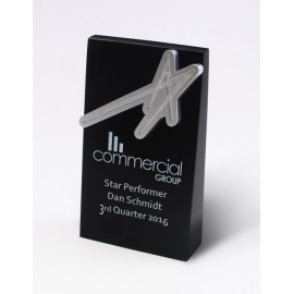 Star Accent Service Award with Logo