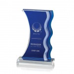 Promotional Nolan Award - Acrylic/Blue 6"