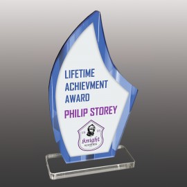 Large Blade Shaped Full Color Acrylic Award with Logo