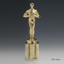 Logo Branded Classic Achievement on Gold Base - 12" Large