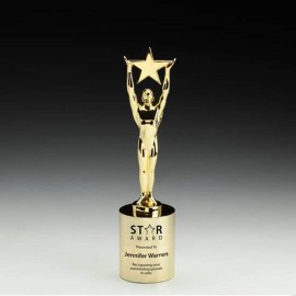 Star Achievement on Cylinder - Gold 10" with Logo