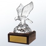 Laser-etched Soaring Eagle - Black Crystal Base