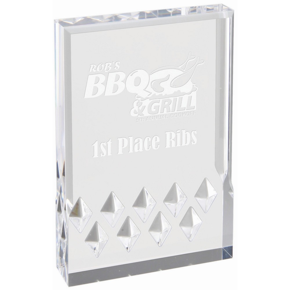 6" x 8" Silver Diamond Mirage Acrylic Custom Etched 6" x 8" Silver Diamond Mirage Acrylic Custom Etched