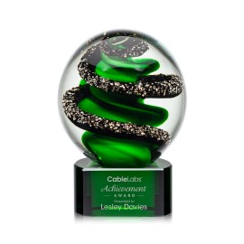 Zodiac Award on Paragon Green - 4" Diam with Logo