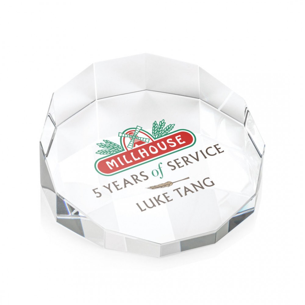 Personalized VividPrint Paperweight - Cloverdale 3-1/8"