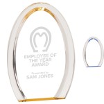 Custom 8" Radiant Halo Oval Acrylic Award