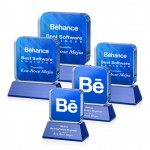 Flamborough VividPrint Award on Base - Blue with Logo