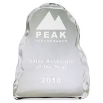 Optical Crystal Iceberg Vertical Award with Logo