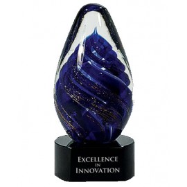 Bubble Art Glass Award for Excellence in Innovation with Logo  Bubble Art Glass Award for Excellence in Innovation with Logo