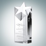 Custom Etched Sparkling Star Tower Award (Small)