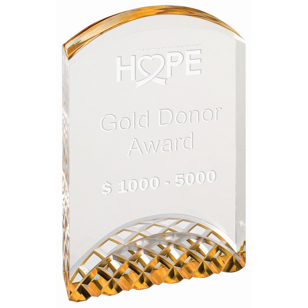 6" Gold Horizon Acrylic Logo Imprinted 6" Gold Horizon Acrylic Logo Imprinted