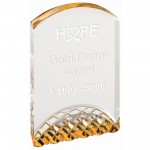 6" Gold Horizon Acrylic Logo Imprinted