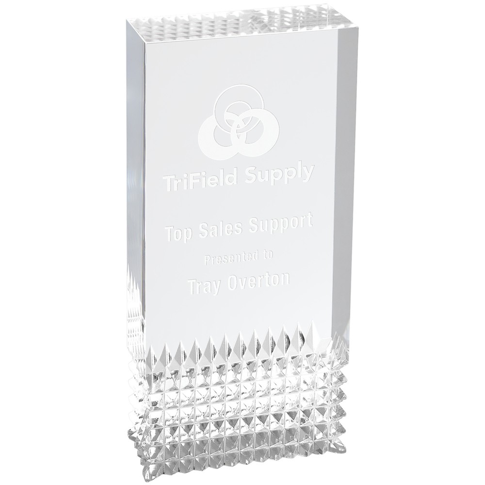 2 3/4" x 6" Silver Tribute Acrylic Logo Imprinted 2 3/4" x 6" Silver Tribute Acrylic Logo Imprinted