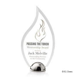 VividPrint Award - Vulcan Hemisphere/Silver 8" with Logo  VividPrint Award - Vulcan Hemisphere/Silver 8" with Logo