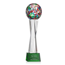 Logo Branded Fantasia Award on Grafton Green - 14" High  Logo Branded Fantasia Award on Grafton Green - 14" High