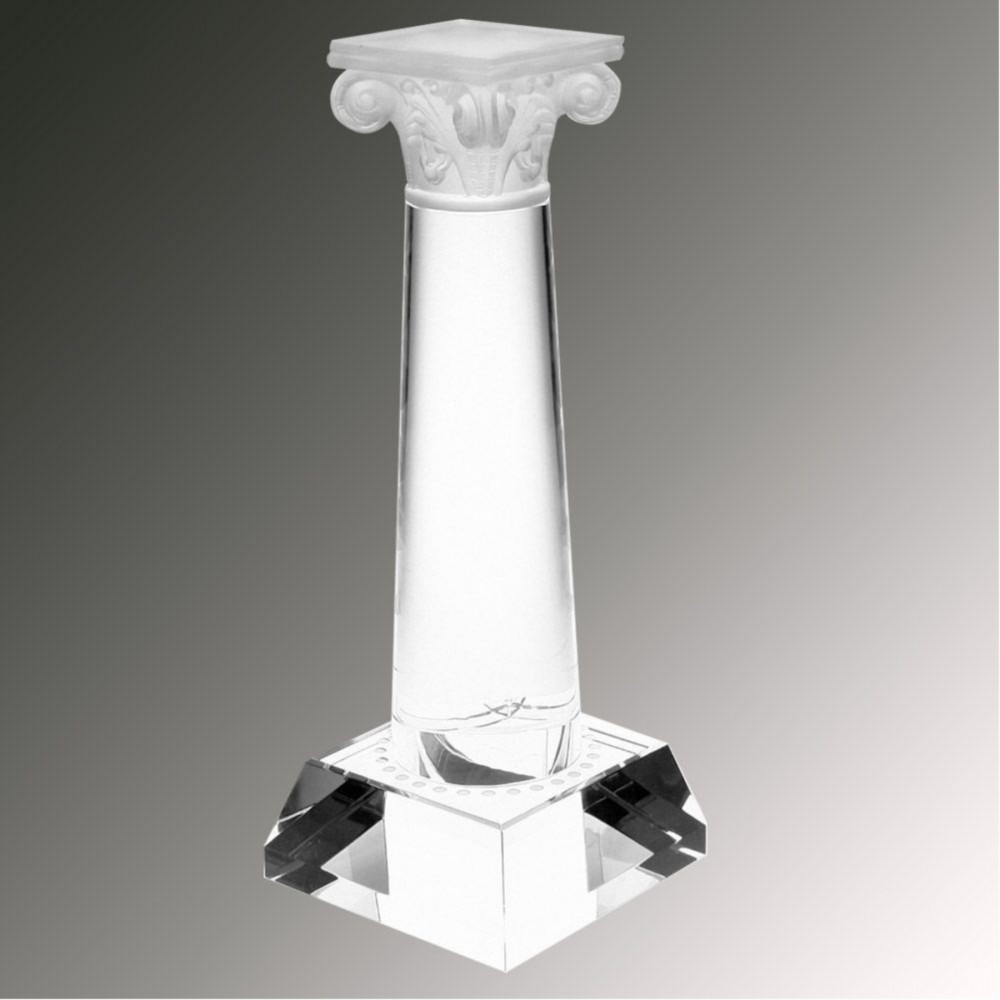 Column of Success Crystal Award with Logo